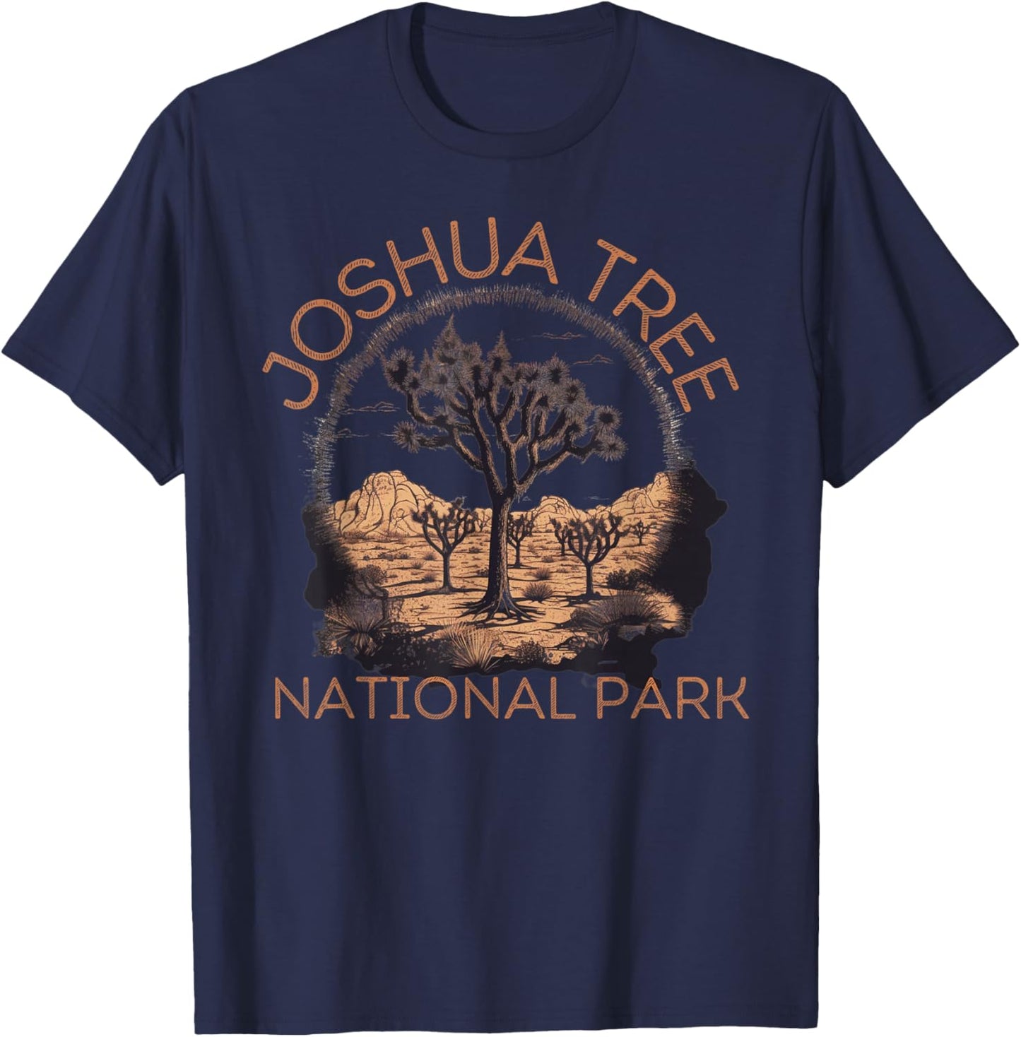 Joshua Tree National Park Landscape Joshua Tree T-Shirt - T-Shirt | Navy