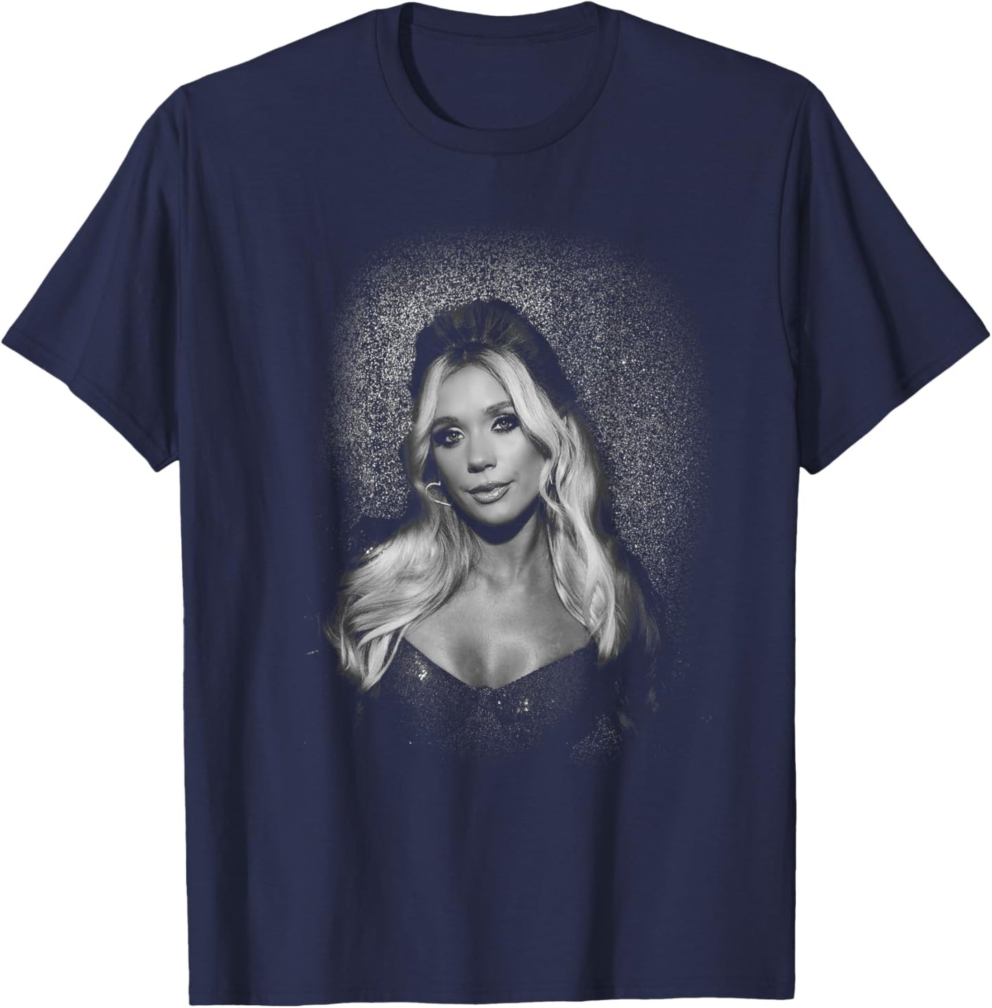 Megan Moroney Am I Okay B&W Portrait T-Shirt - T-Shirt | Navy