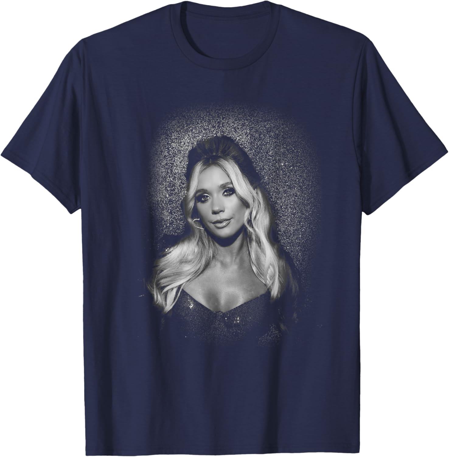 Megan Moroney Am I Okay B&W Portrait T-Shirt - T-Shirt | Navy