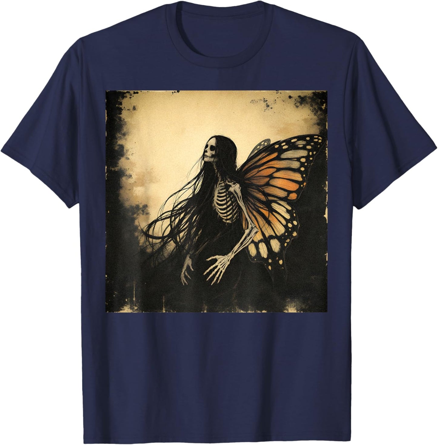 Ethereal Fairy Gothic Dark Art Aesthetic Grunge Horror T-Shirt - T-Shirt | Navy