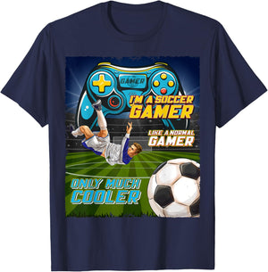 Soccer Gamer Soccer Video Games Soccer Video Gaming T-Shirt - T-Shirt | Navy