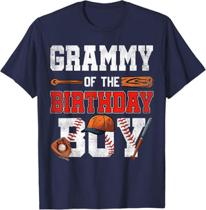 Grammy Of The Birthday Boy Baseball Bday Family T-Shirt - T-Shirt | Navy