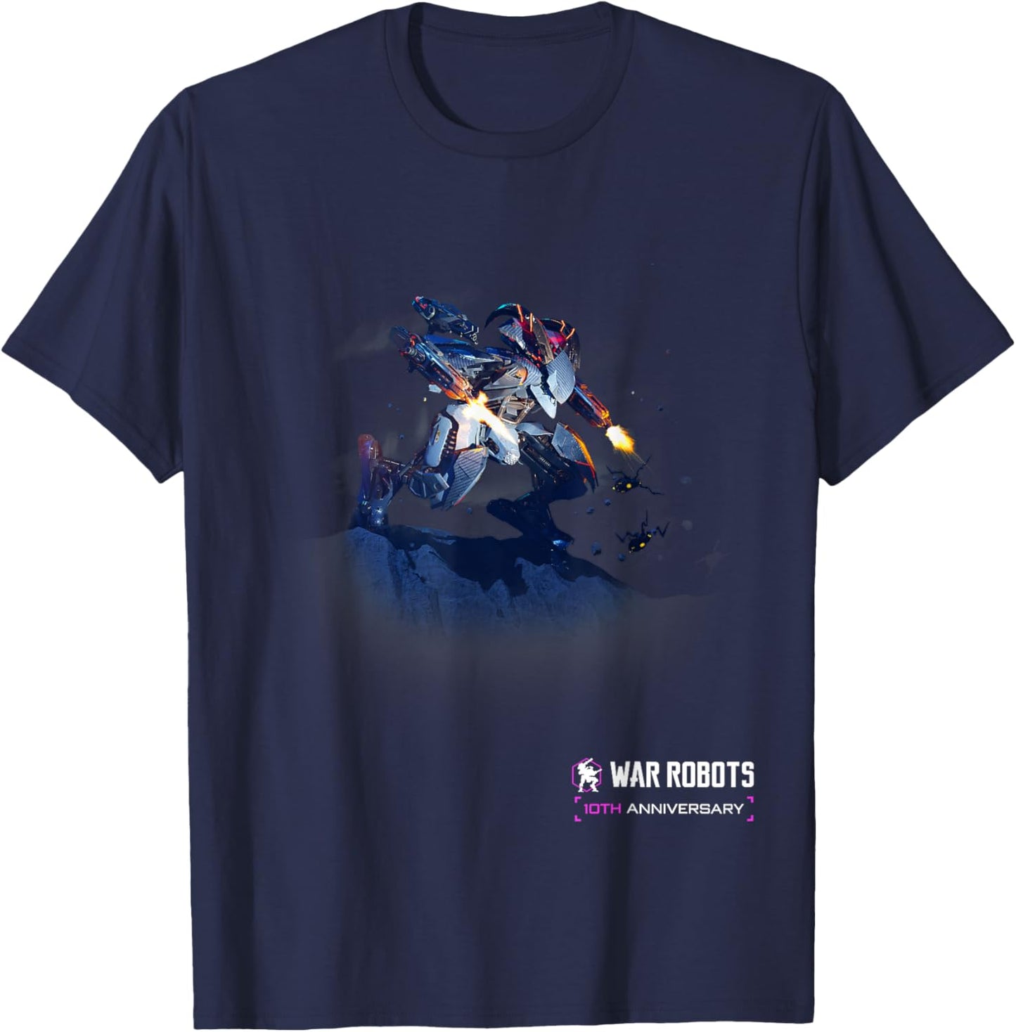 War Robots 10th Anniversary – Ochokochi , Small, Black T-Shirt - T-Shirt | Navy