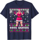 Mrs. Quads Funny Gym Ugly Christmas Sweater Women Cute Pink T-Shirt - T-Shirt | Navy