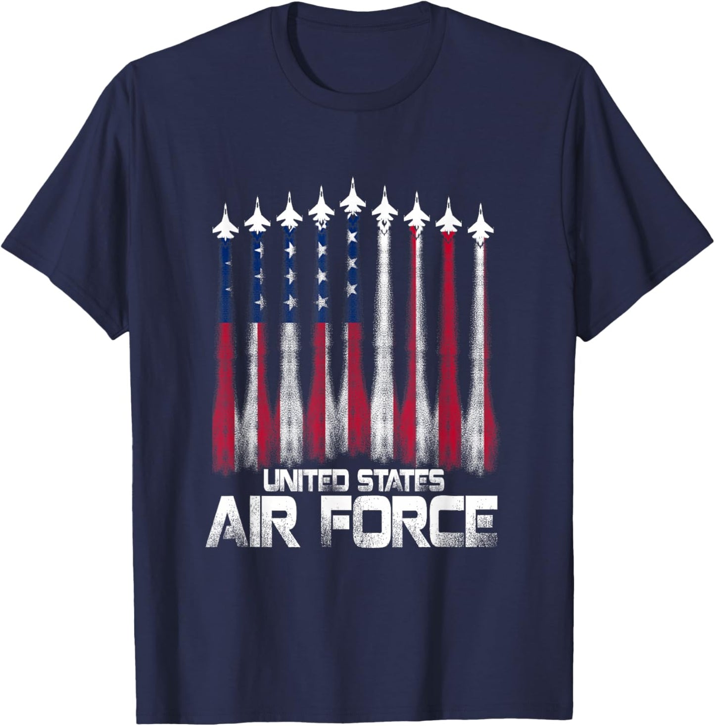 Air Force US Veterans American Flag 4th of July Patriotic T-Shirt - T-Shirt | Navy