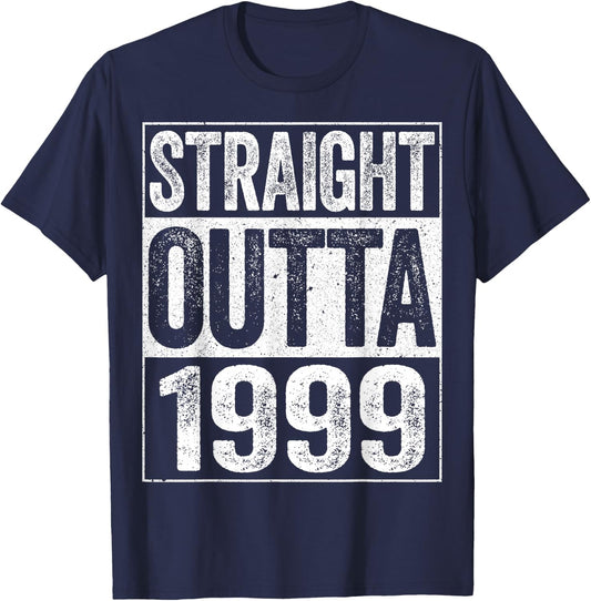 Straight Outta 1999 Shirt Men Women 27th Birthday T-Shirt - T-Shirt | Navy
