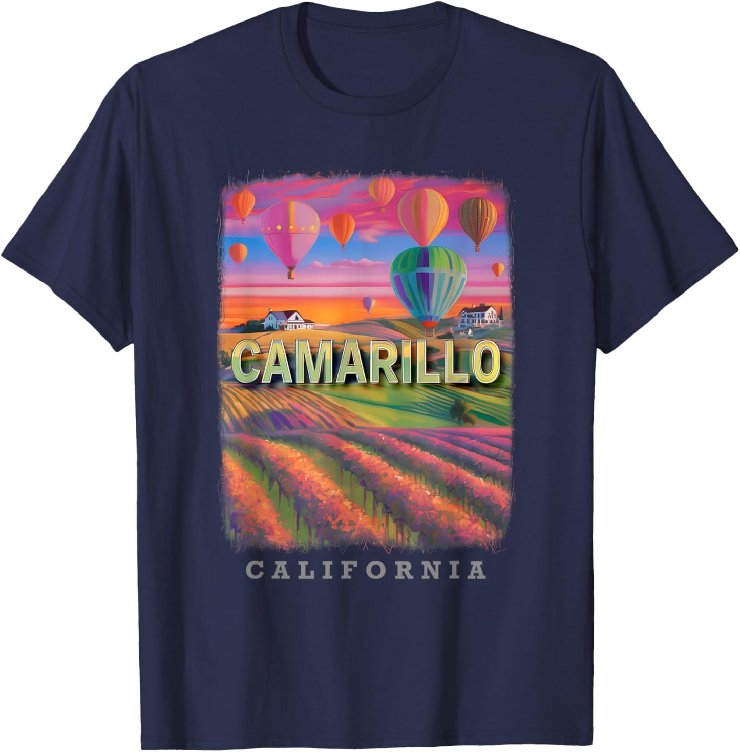 Camarillo California CA Countryside Charm SD399 T-Shirt - T-Shirt | Navy