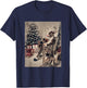 Funny Xmas Cat Selfie Reindeer Ugly Sweater Christmas Outfit T-Shirt - T-Shirt | Navy