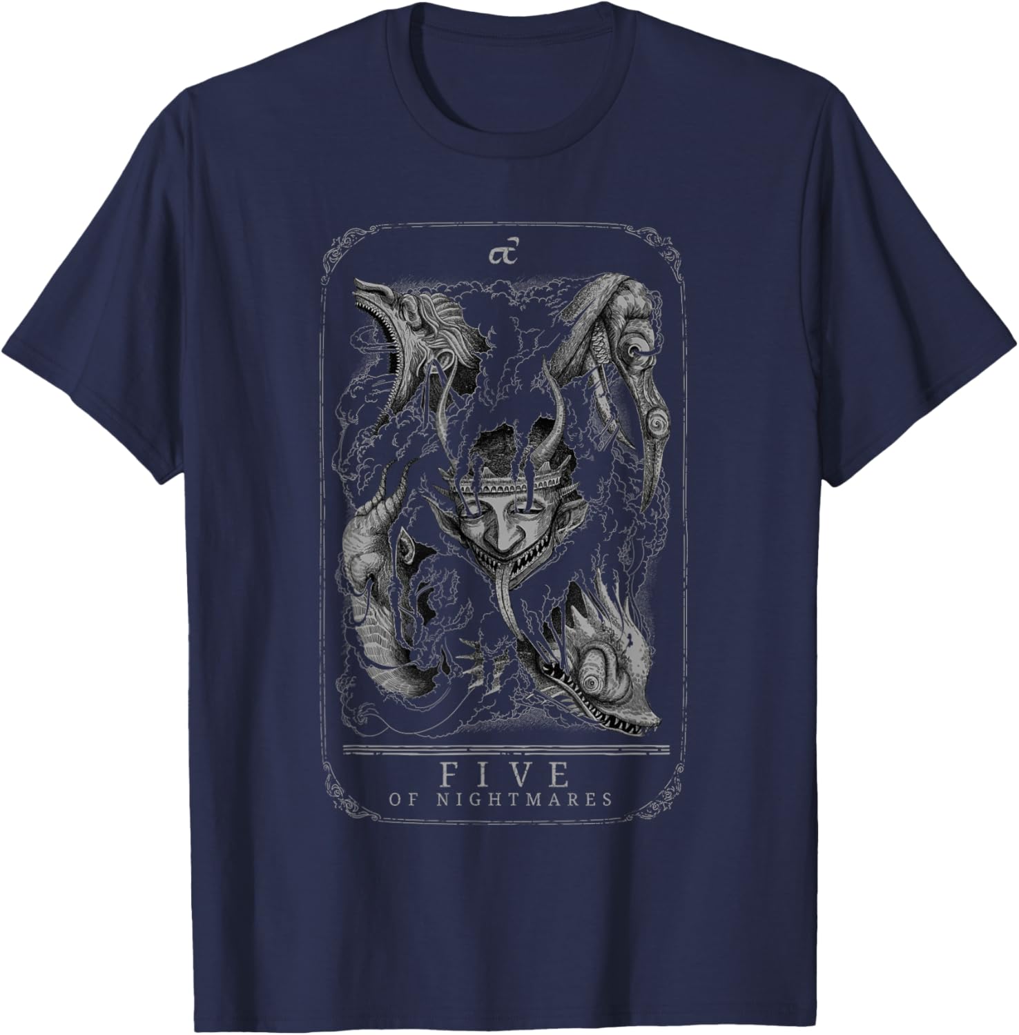 Hunt: Showdown 5th Anniversary Five of Nightmares T-Shirt - T-Shirt | Navy