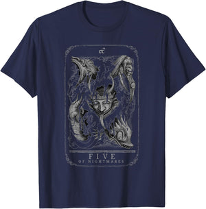Hunt: Showdown 5th Anniversary Five of Nightmares T-Shirt - T-Shirt | Navy