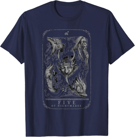 Hunt: Showdown 5th Anniversary Five of Nightmares T-Shirt - T-Shirt | Navy