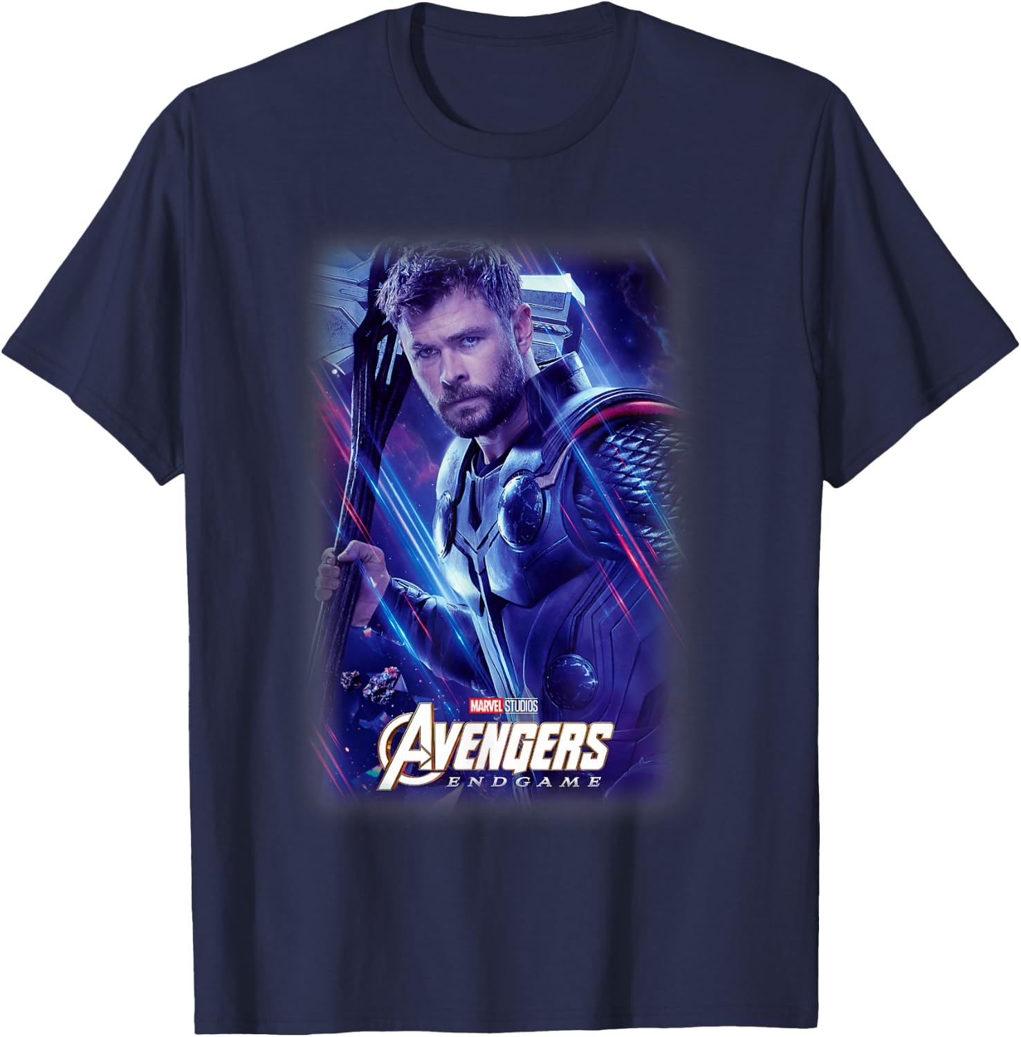 Marvel Avengers Endgame Thor Galactic Poster T-Shirt - T-Shirt | Navy