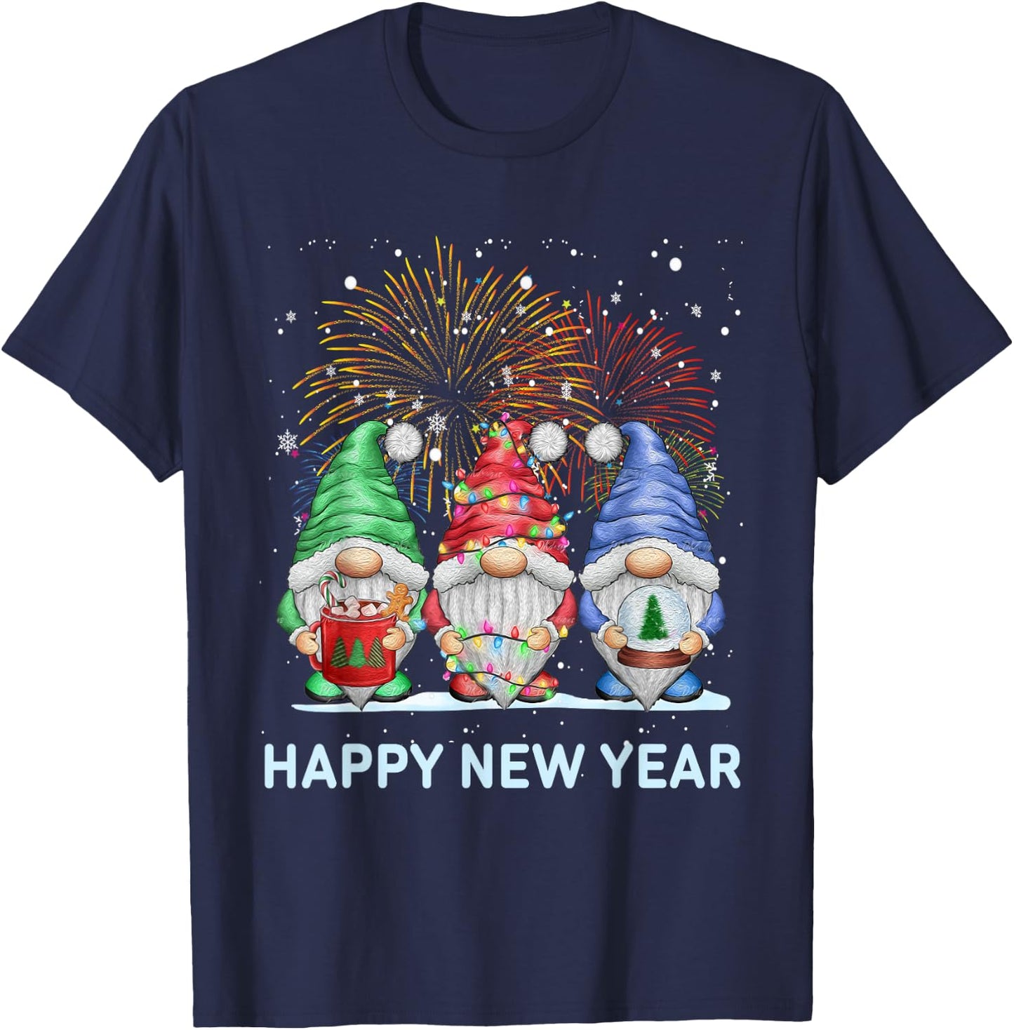 New Years Eve Party Gnomes Matching Family Outfit Costume T-Shirt - T-Shirt | Navy