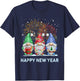 New Years Eve Party Gnomes Matching Family Outfit Costume T-Shirt - T-Shirt | Navy