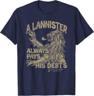 Game of Thrones A Lannister Always Pays His Debts T-Shirt - T-Shirt | Navy