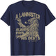 Game of Thrones A Lannister Always Pays His Debts T-Shirt - T-Shirt | Navy
