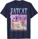 Fat Cat White Kitten Thick Pet Cat Owners T-Shirt - T-Shirt | Navy