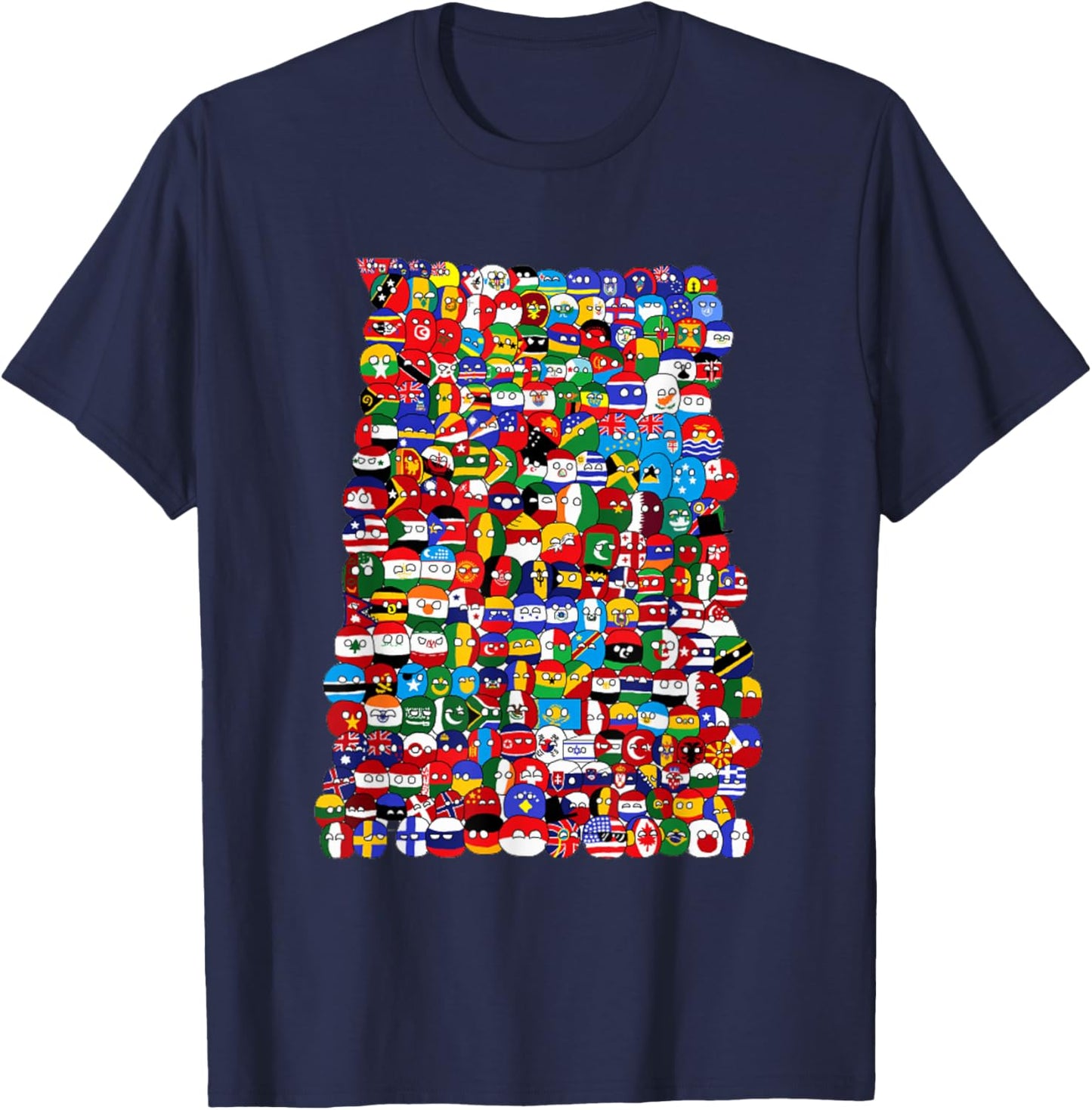 Countryballs world flags T-Shirt - T-Shirt | Navy