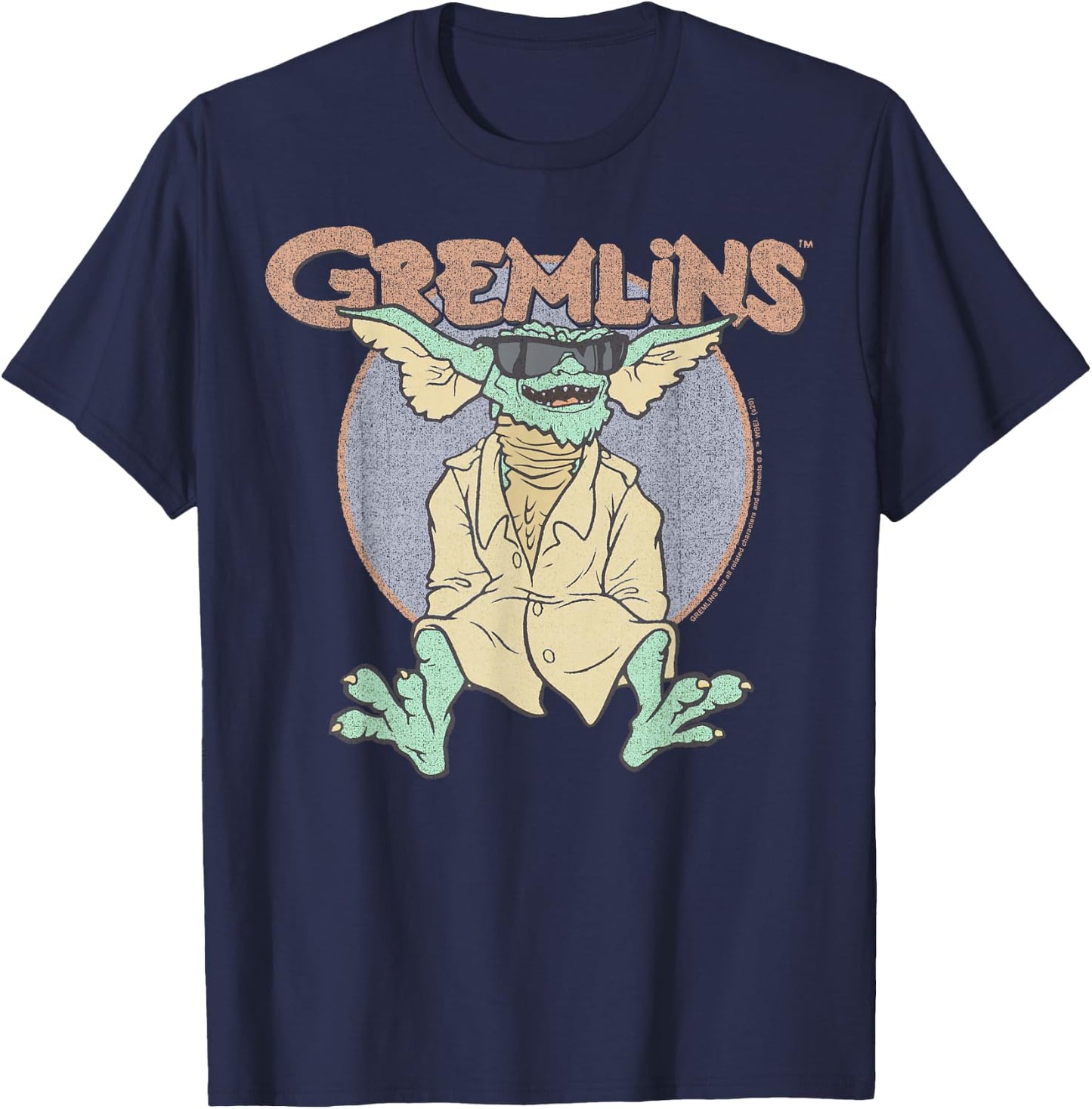Gremlins Stripe Simple Portrait T-Shirt - T-Shirt | Navy