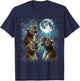 3 Tiger Moon Howling Tiger Head Funny , Women, Kid T-Shirt - T-Shirt | Navy
