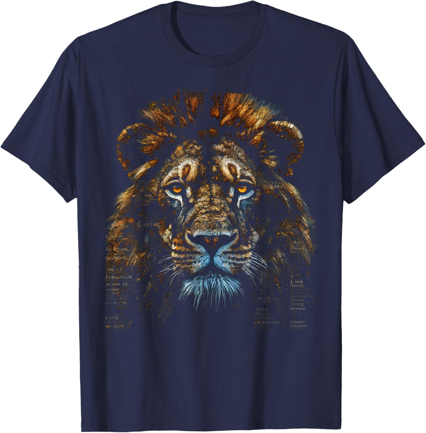 Löwe Fantasy Art - Tier Löwe T-Shirt - T-Shirt | Navy