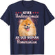 Never Underestimate an Old Woman with Pomeranian Small T-Shirt - T-Shirt | Navy
