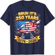 Bruh It's 250 Years Boys Kid Patriotic 250th Anniversary USA T-Shirt - T-Shirt | Navy