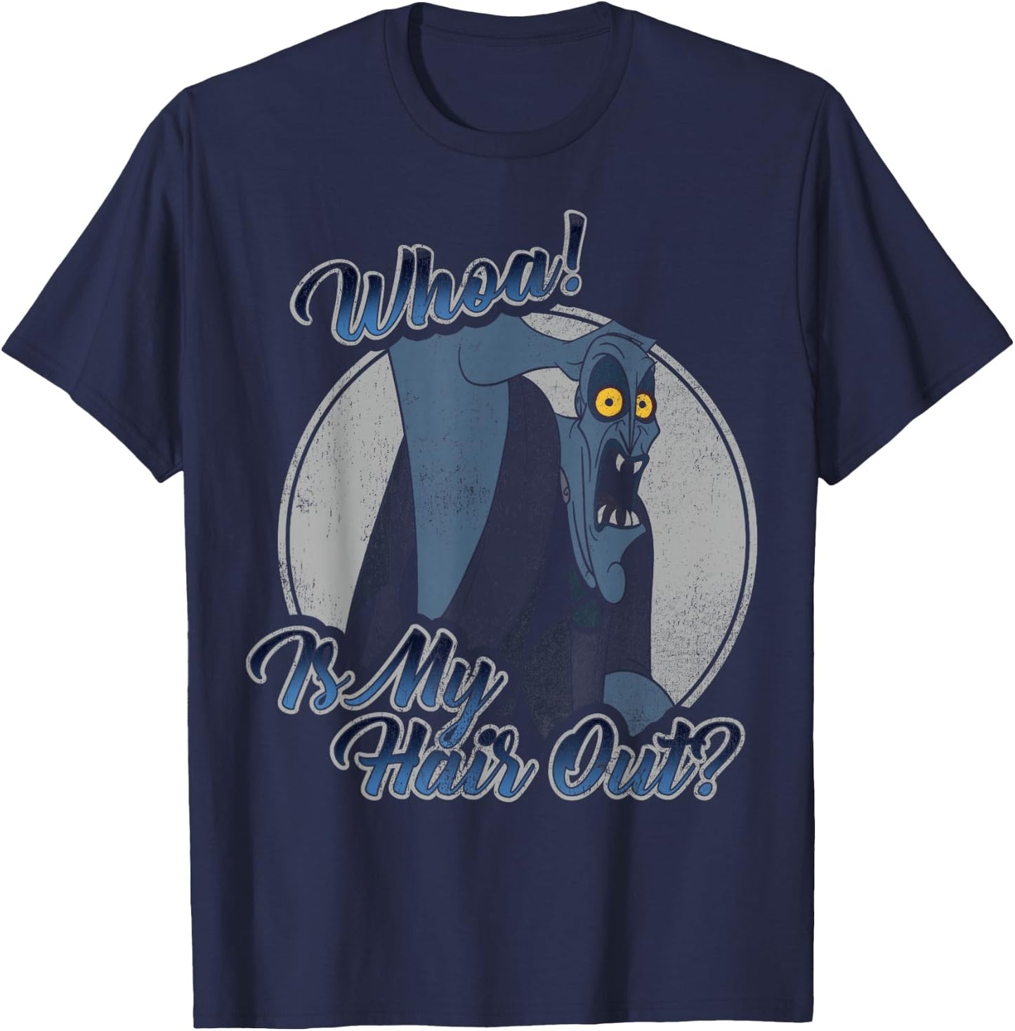 Disney Hercules Hades Whoa is My Hair Out Graphic T-Shirt - T-Shirt | Navy