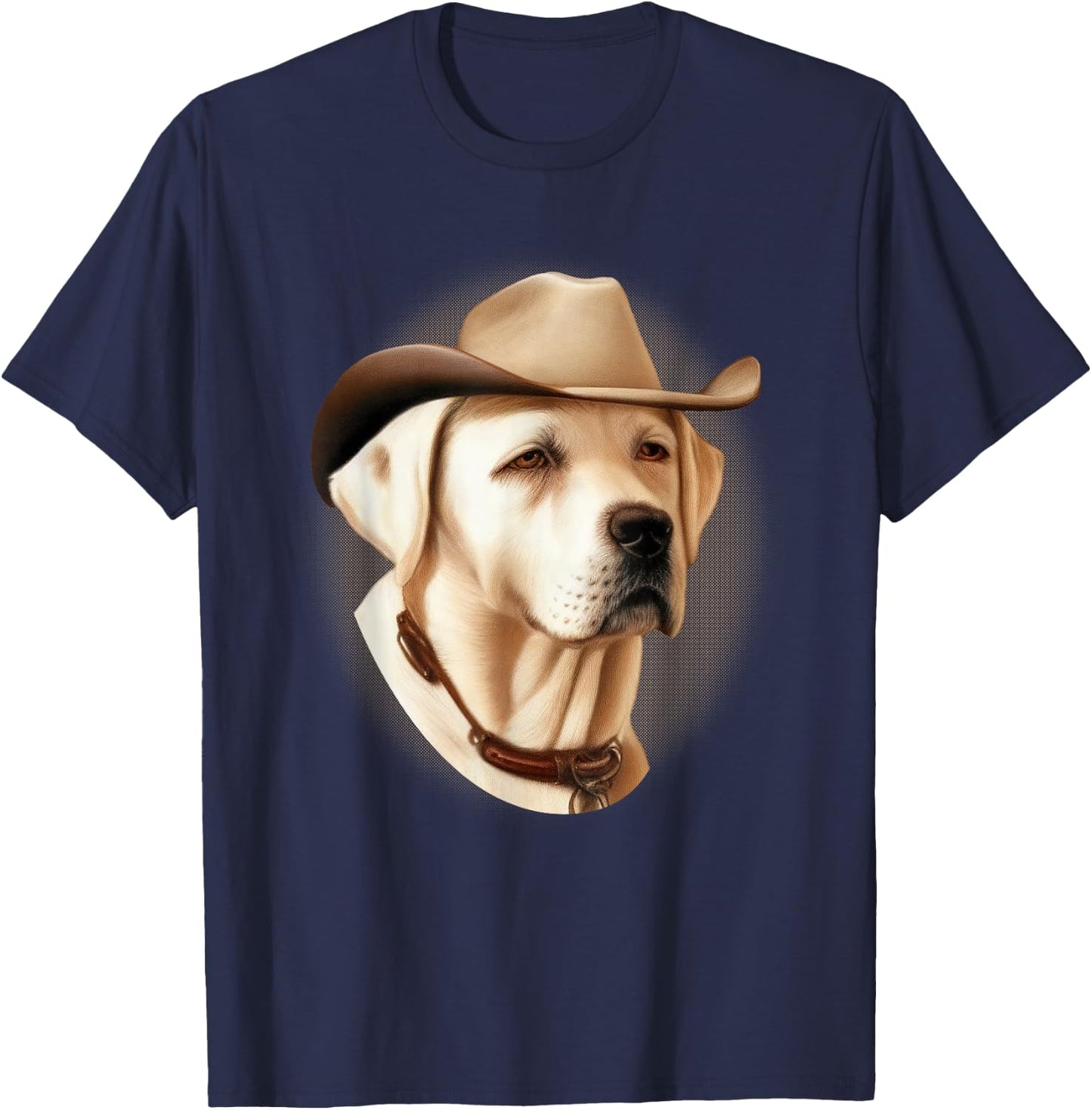White Labrador Retriever Dog - Funny Sherif Cowboy White Lab T-Shirt - T-Shirt | Navy