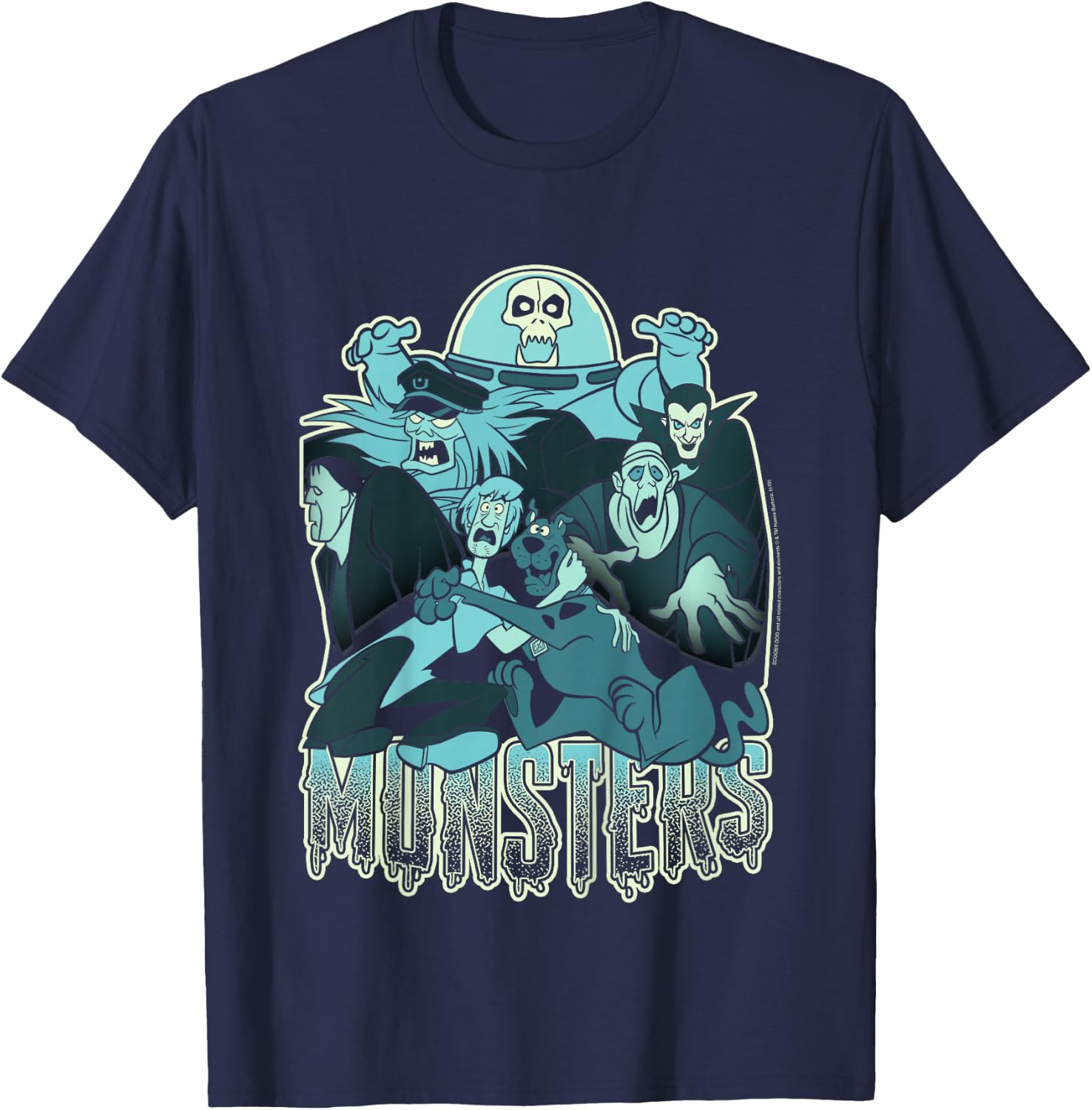 Kids Scooby-Doo Shaggy And Scooby Monsters Group Shot T-Shirt - T-Shirt | Navy