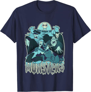 Kids Scooby-Doo Shaggy And Scooby Monsters Group Shot T-Shirt - T-Shirt | Navy