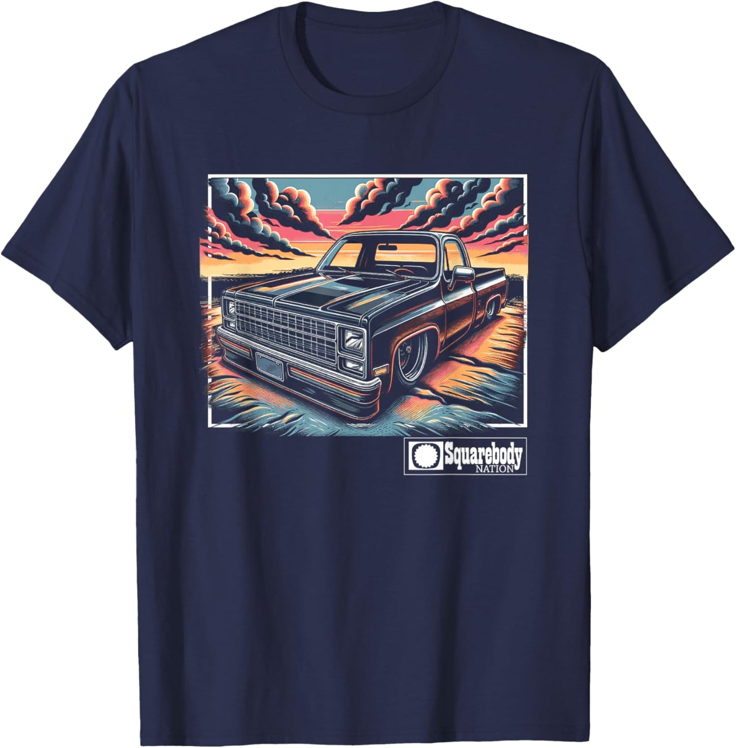 Squarebody Classic Square body Squarebody Life Sunset T-Shirt - T-Shirt | Navy