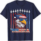 Merica Patriotic Eagle USA flag 4th of july Eagle mullet T-Shirt - T-Shirt | Navy