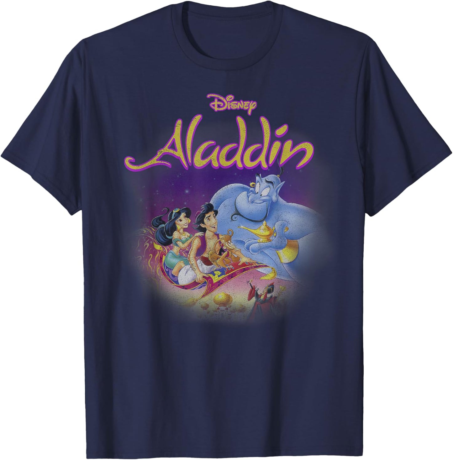 Disney Aladdin Magic Carpet Movie Cast Small T-Shirt - T-Shirt | Navy