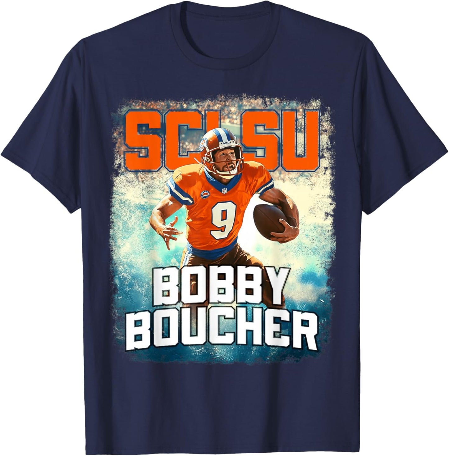 SCLSU Mud Dogs - Bobby Boucher The Waterboy T-Shirt - T-Shirt | Navy