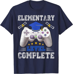 Elementary Level Complete Class Of 2025 Graduation T-Shirt - T-Shirt | Navy