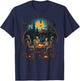 Vintage Ghost and Skeleton by Fire Camping Gothic Halloween T-Shirt - T-Shirt | Navy