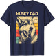 Husky Dad Art For Father Men Husky Lover Siberian Husky Dog T-Shirt - T-Shirt | Navy
