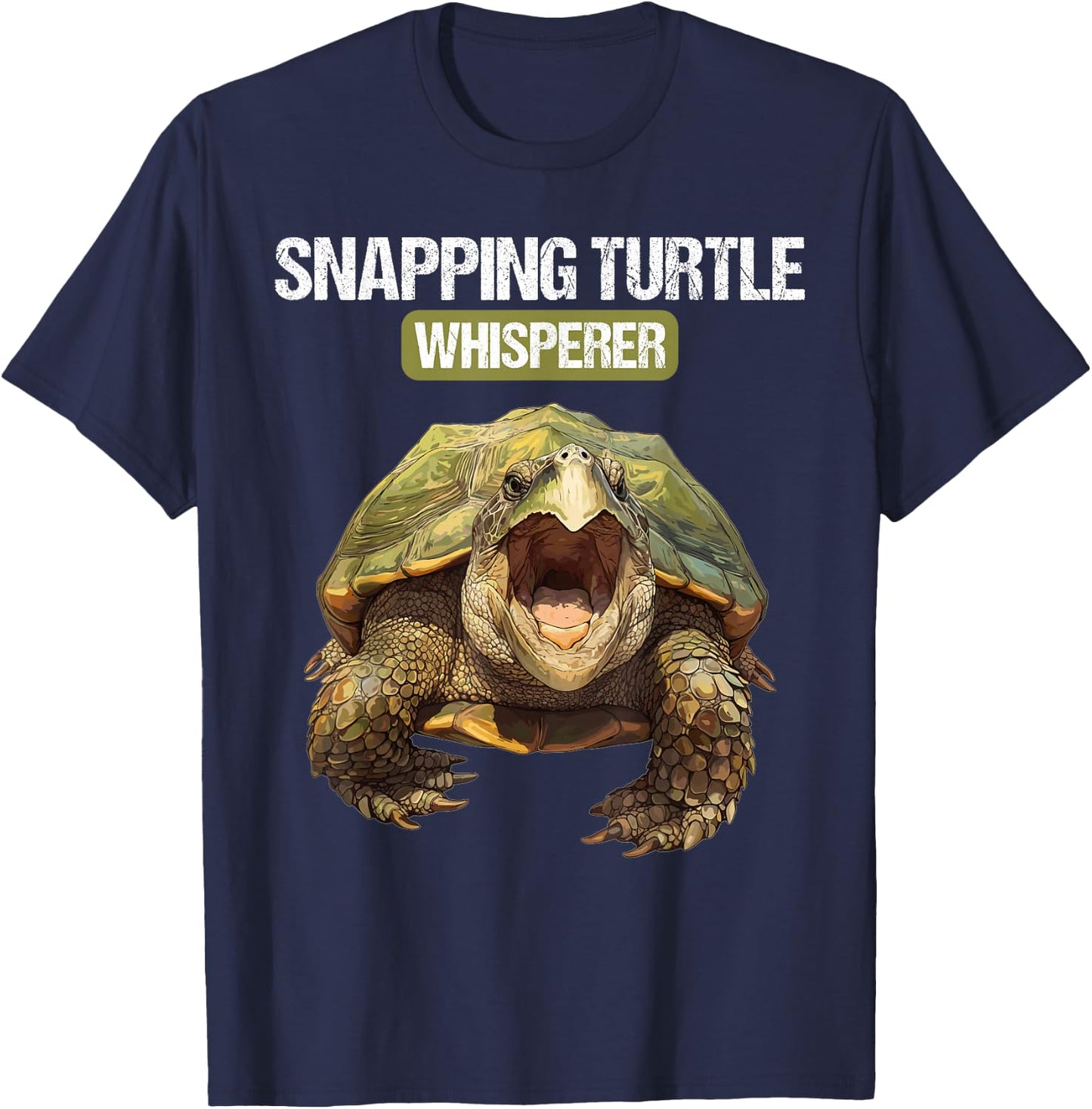 Snapping Turtle Whisperer. Snapping Turtle T-Shirt - T-Shirt | Navy