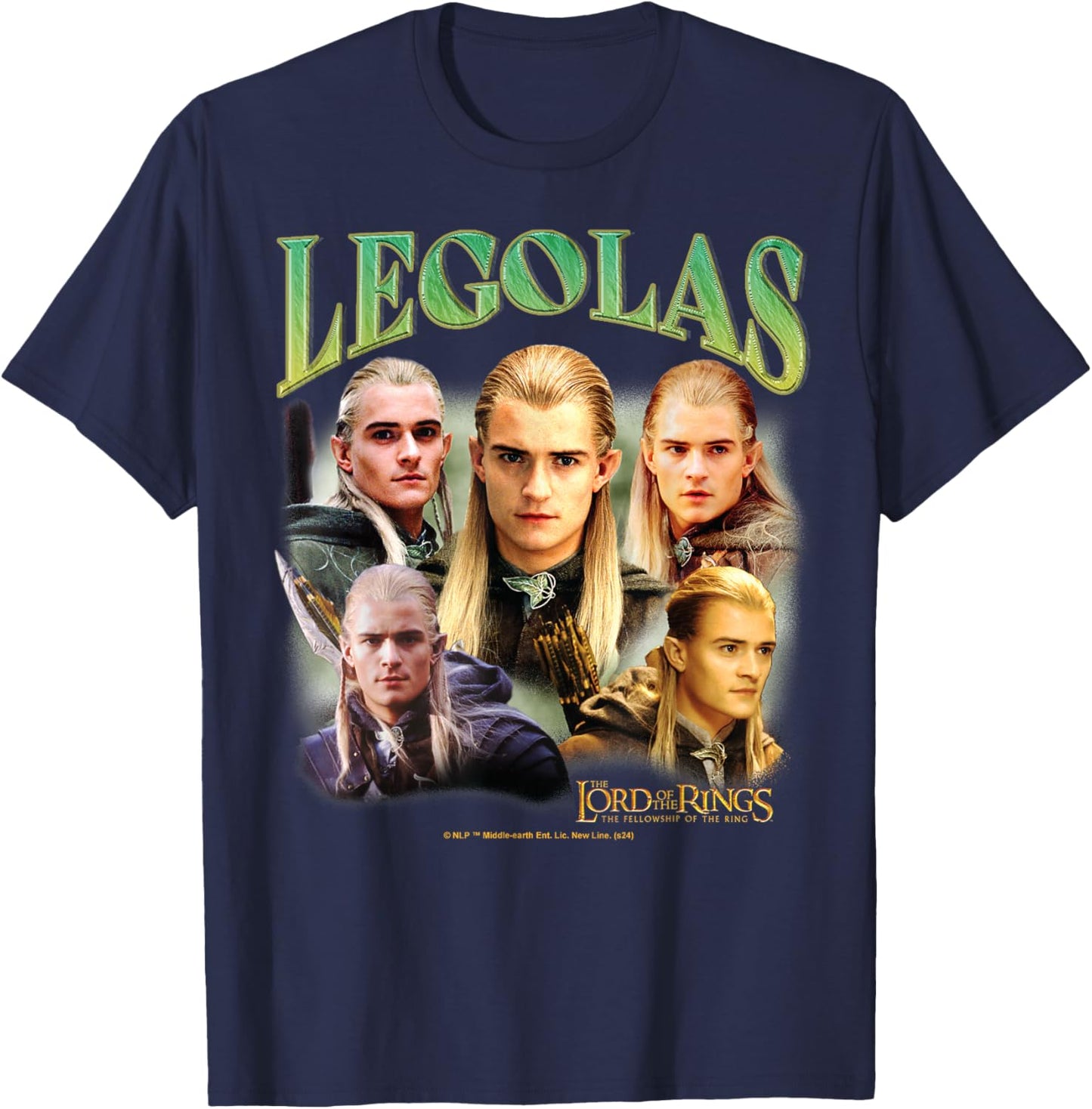 The Lord of The Rings - Fellowship of The Ring Legolas Elf T-Shirt - T-Shirt | Navy