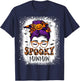 Spooky Mawmaw Costume Women Halloween Messy Bun Witch T-Shirt - T-Shirt | Navy