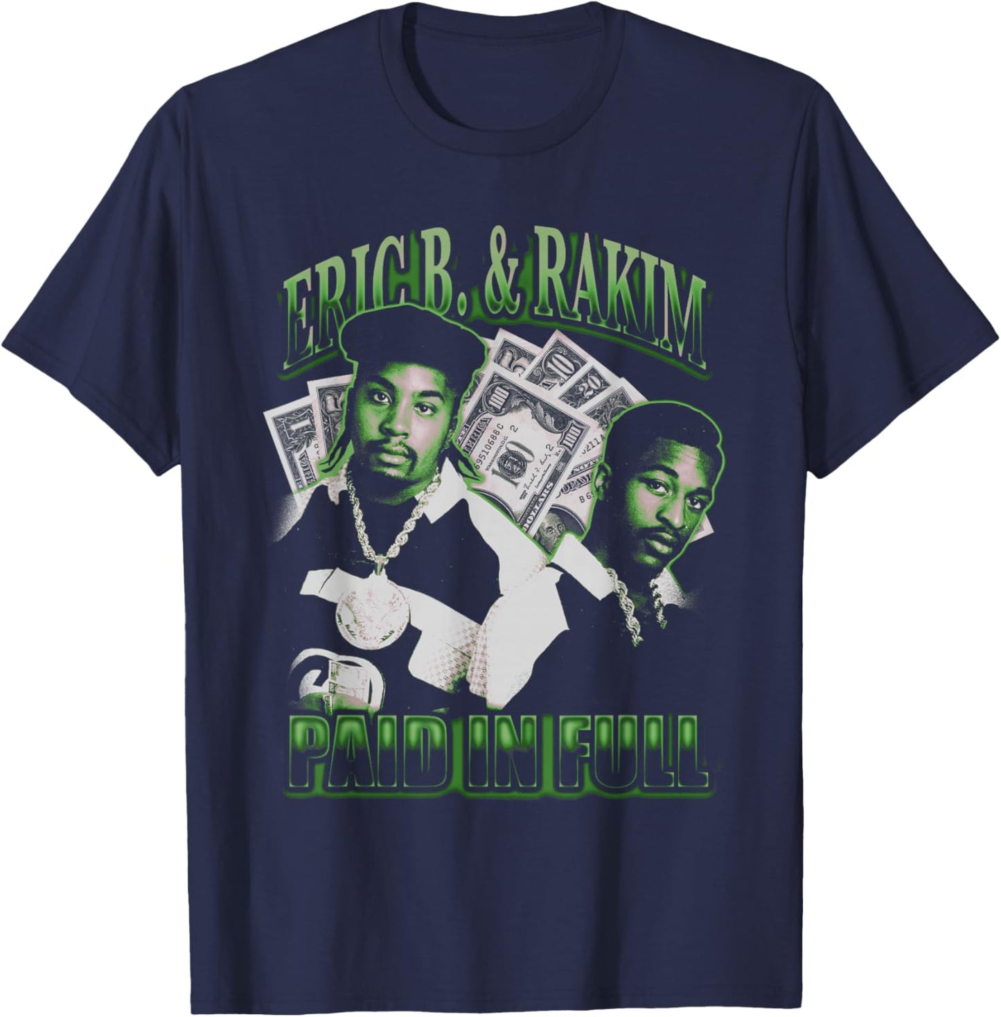 Eric B & Rakim – Paid In Full T-Shirt - T-Shirt | Navy