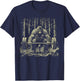 Funny Sasquatch Deadlifting Weights Gym Workout Graphic T-Shirt - T-Shirt | Navy