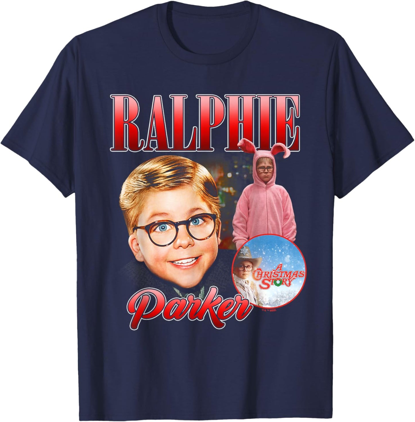 A Christmas Story Ralphie Collage T-Shirt - T-Shirt | Navy