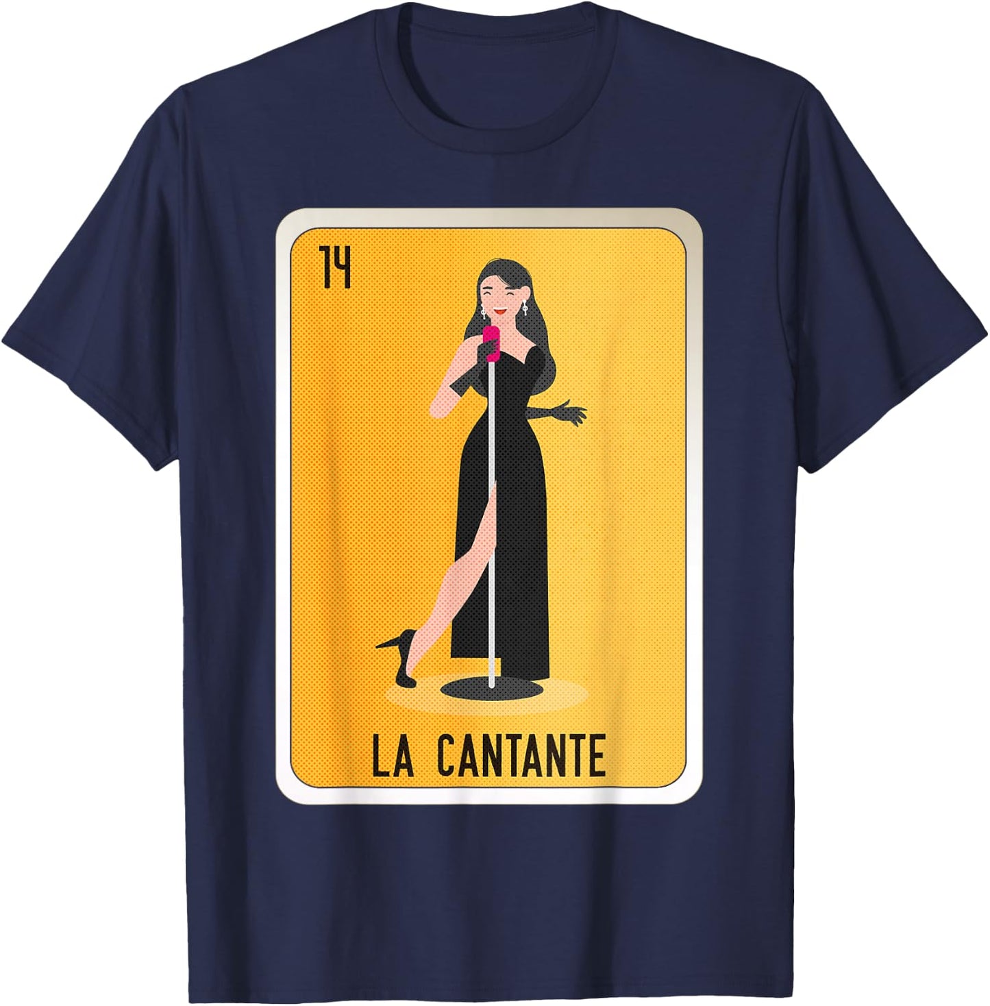 La Cantante Mexican Slang Chicano Bingo Cards T-Shirt - T-Shirt | Navy