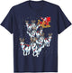 Funny Santa Sleigh with Husky Reindeer - Christmas Dog Women Kids T-Shirt - T-Shirt | Navy