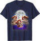 3 Hamsters Howling At The Moon Funny Pet Hamster Lover Kids T-Shirt - T-Shirt | Navy