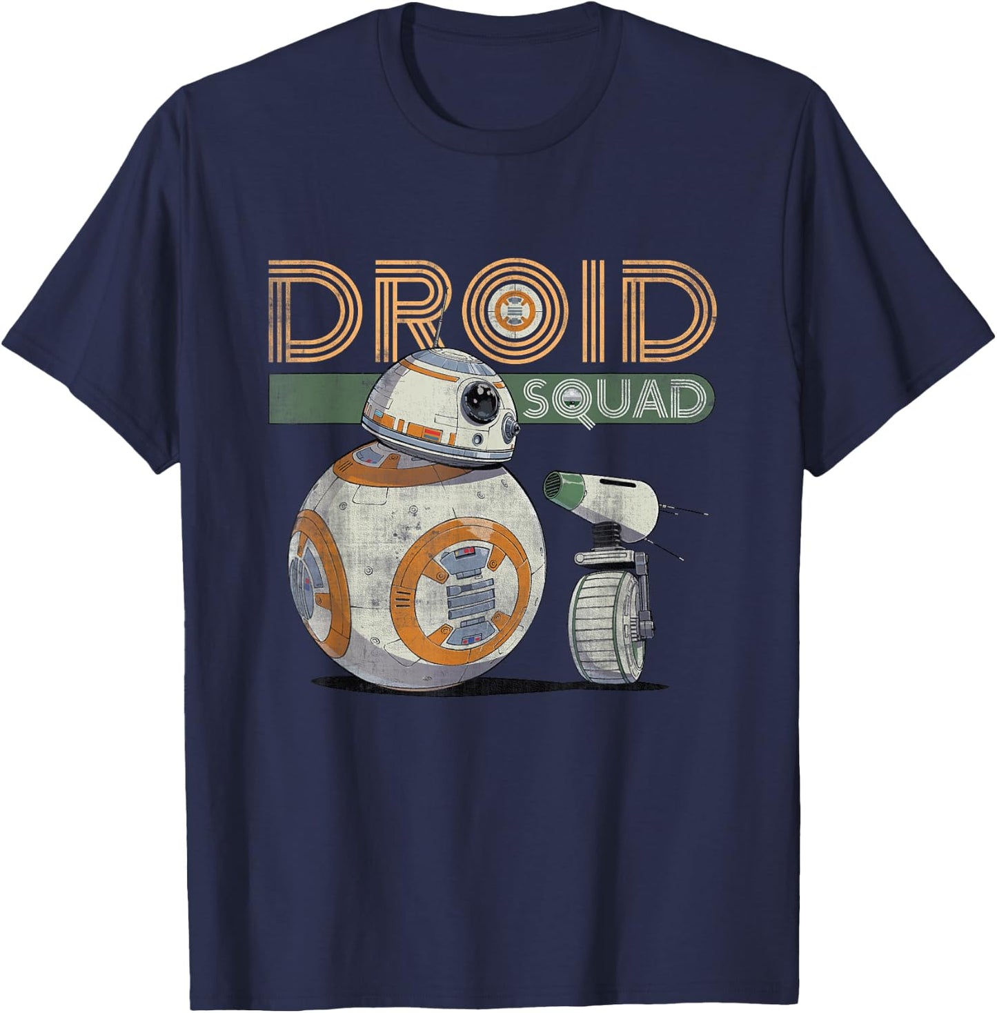 Star Wars Rise of Skywalker BB-8 & D-O Droid Squad T-Shirt - T-Shirt | Navy