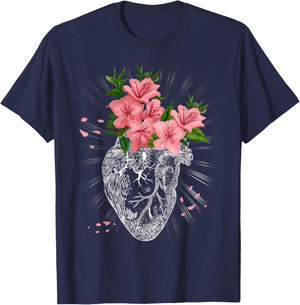 Pastel Goth Gift Cardiologist Human Heart Anatomical Emo T-Shirt - T-Shirt | Navy