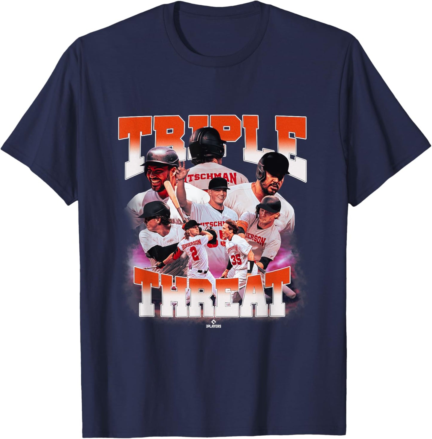 Henderson, Rutschman, Santander | MLBPA Trios | MLBTRIO4010 T-Shirt - T-Shirt | Navy